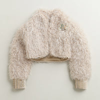 Gold Sequin Party Dress with Fur Shrug