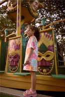 Multicolor Floral Printed Casual Dress M2395