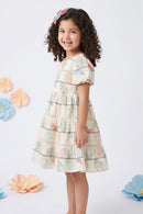 Pastel Pineapple Tiered Dress M2403