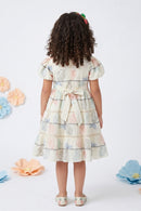 Pastel Pineapple Tiered Dress M2403