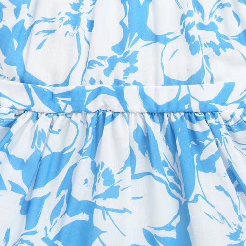 Blue Petal Frill Dress M2412