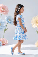 Blue Petal Frill Dress M2412