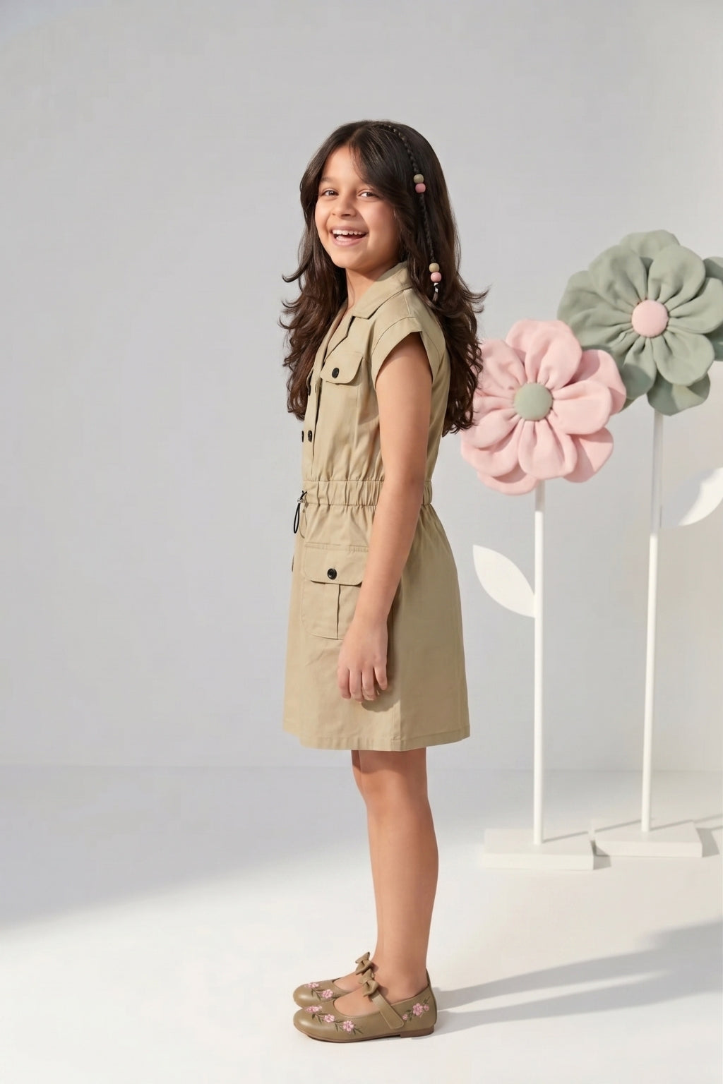 Fawn Button Dress M2418