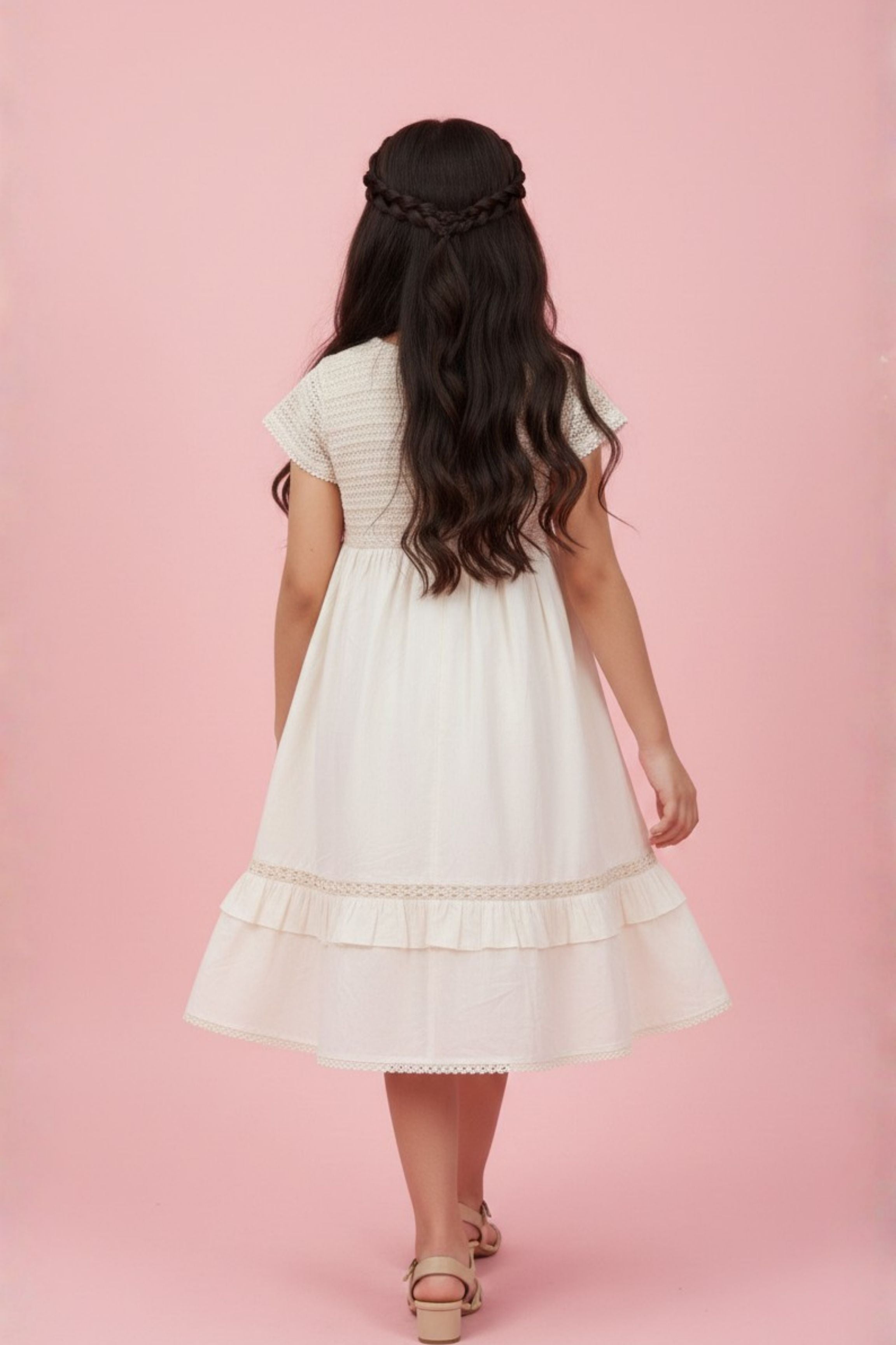 Soft Cream Party Dress M2419