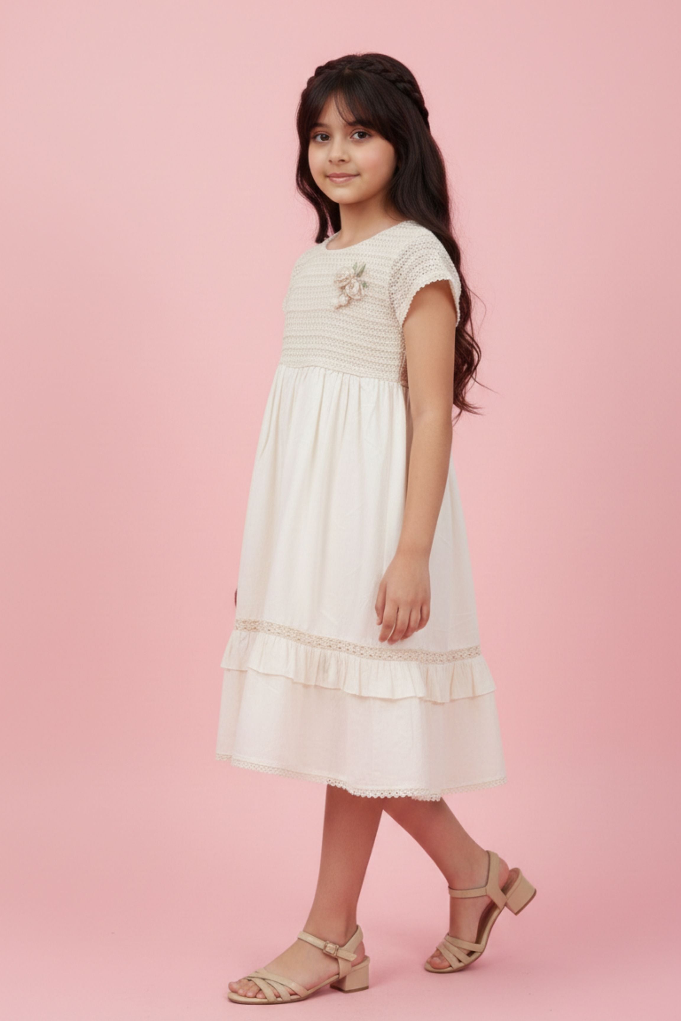 Soft Cream Party Dress M2419