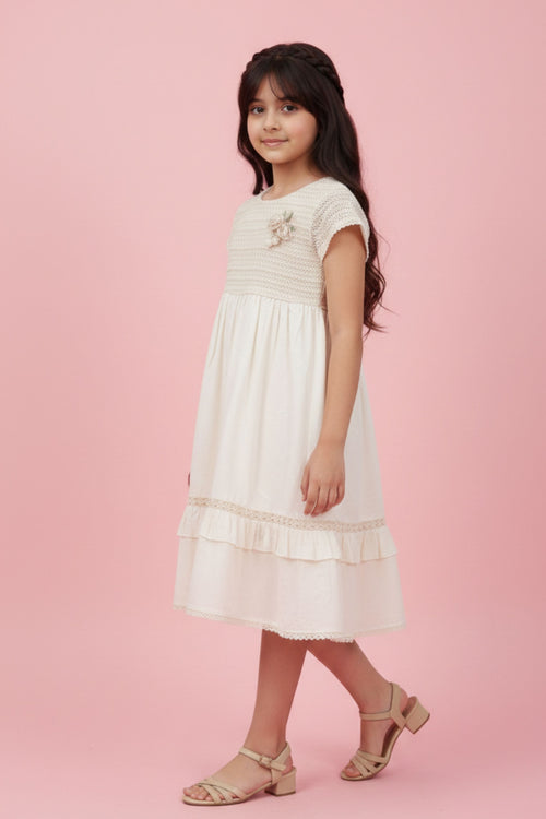 Soft Cream Party Dress M2419