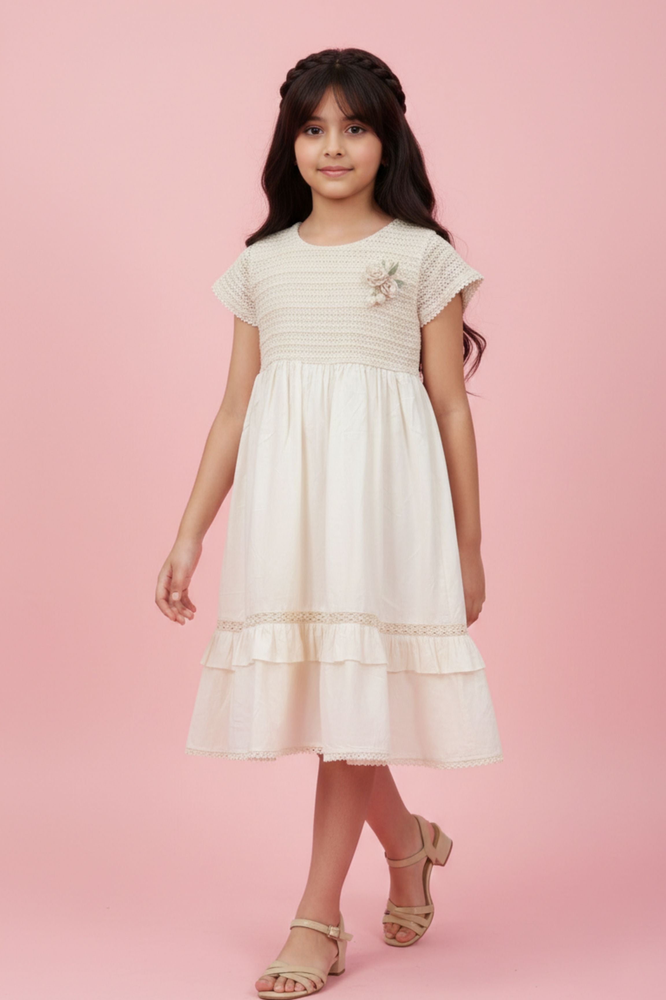 Soft Cream Party Dress M2419