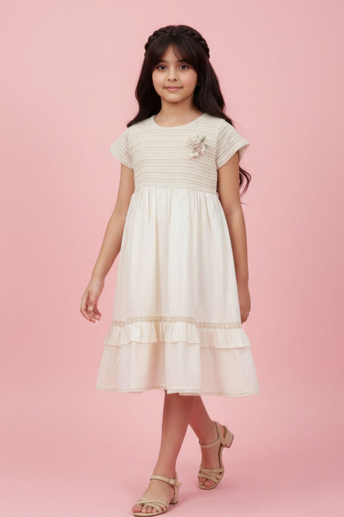 Soft Cream Party Dress M2419