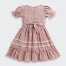 Dusty Pink Lace Party Dress for Girls