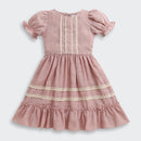 Dusty Pink Lace Party Dress for Girls