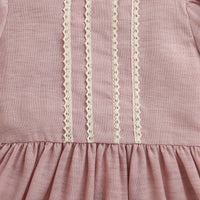 Dusty Pink Lace Party Dress for Girls