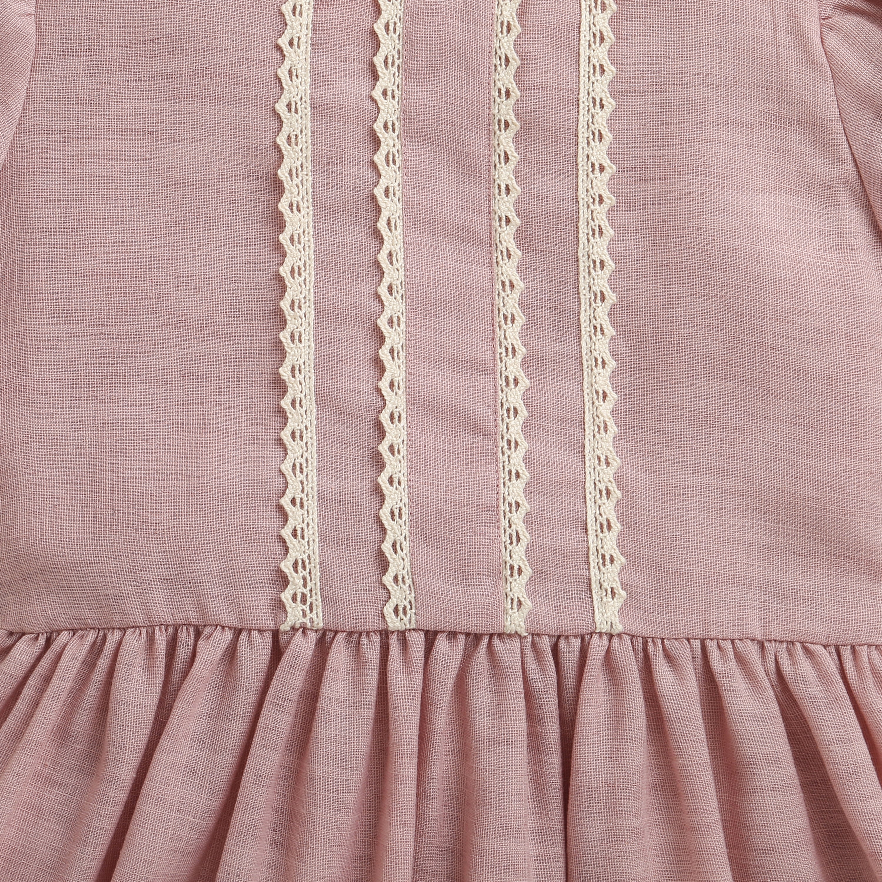 Dusty Pink Lace Party Dress for Girls