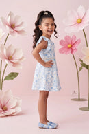 Blue Blossom Flutter Dress M2455