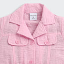 Blush Pink Belted Shirt Dress M2456