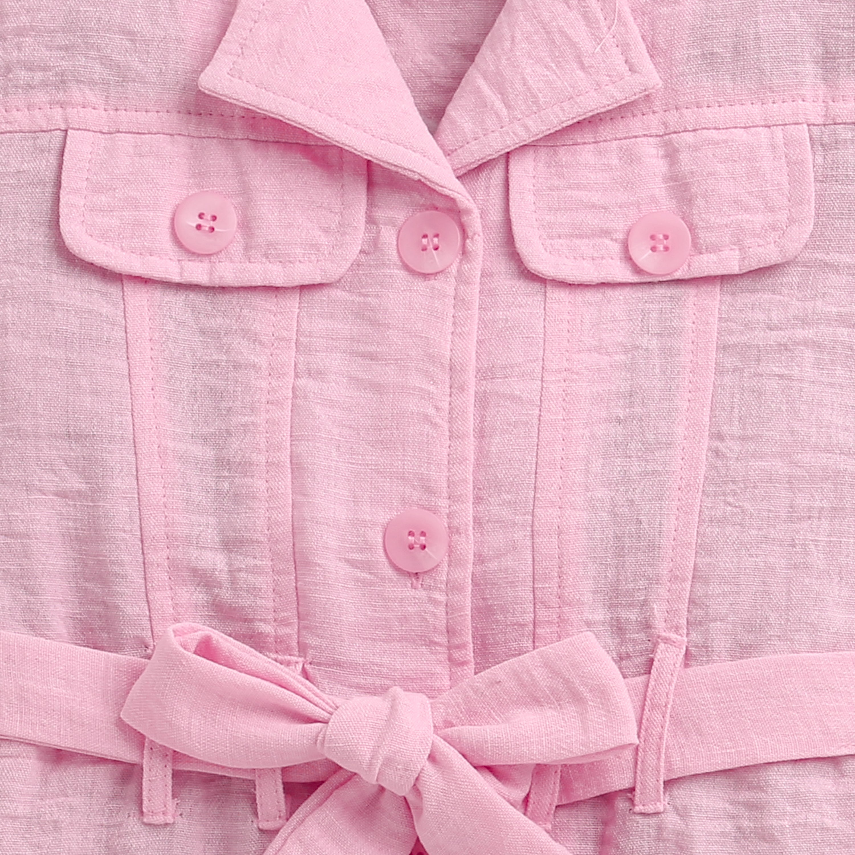 Blush Pink Belted Shirt Dress M2456