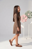 Brown Embroidered Cotton Wear M2492