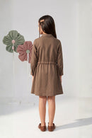Brown Embroidered Cotton Wear M2492