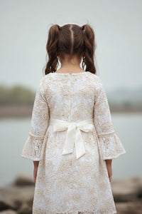 Tiny Girl Off-White Lace Party Dress for Girls