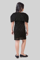 TinyGirl Black Embellished Party Dress for Girls