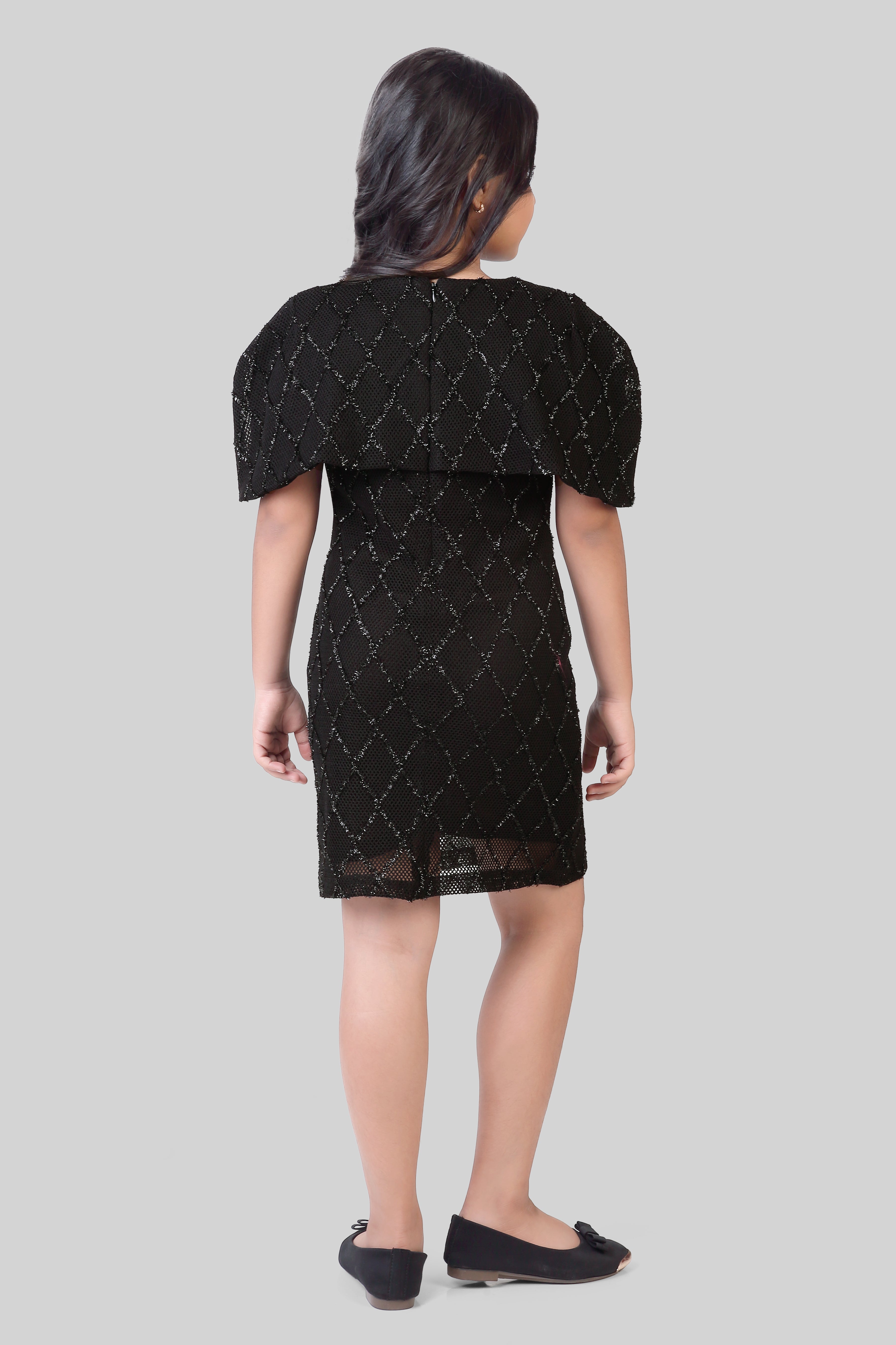 TinyGirl Black Embellished Party Dress for Girls