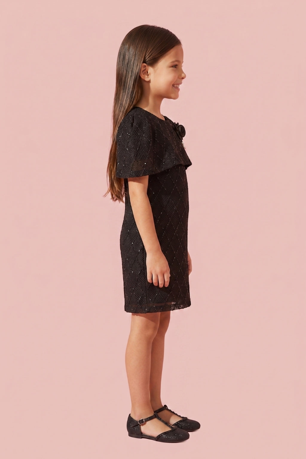 Black Solid Knitted Casual Dress M2507