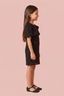 Black Solid Knitted Casual Dress M2507