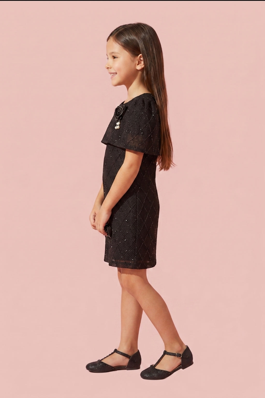Black Solid Knitted Casual Dress M2507