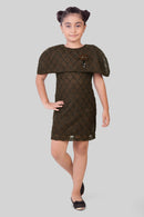 TinyGirl Black Embellished Party Dress for Girls