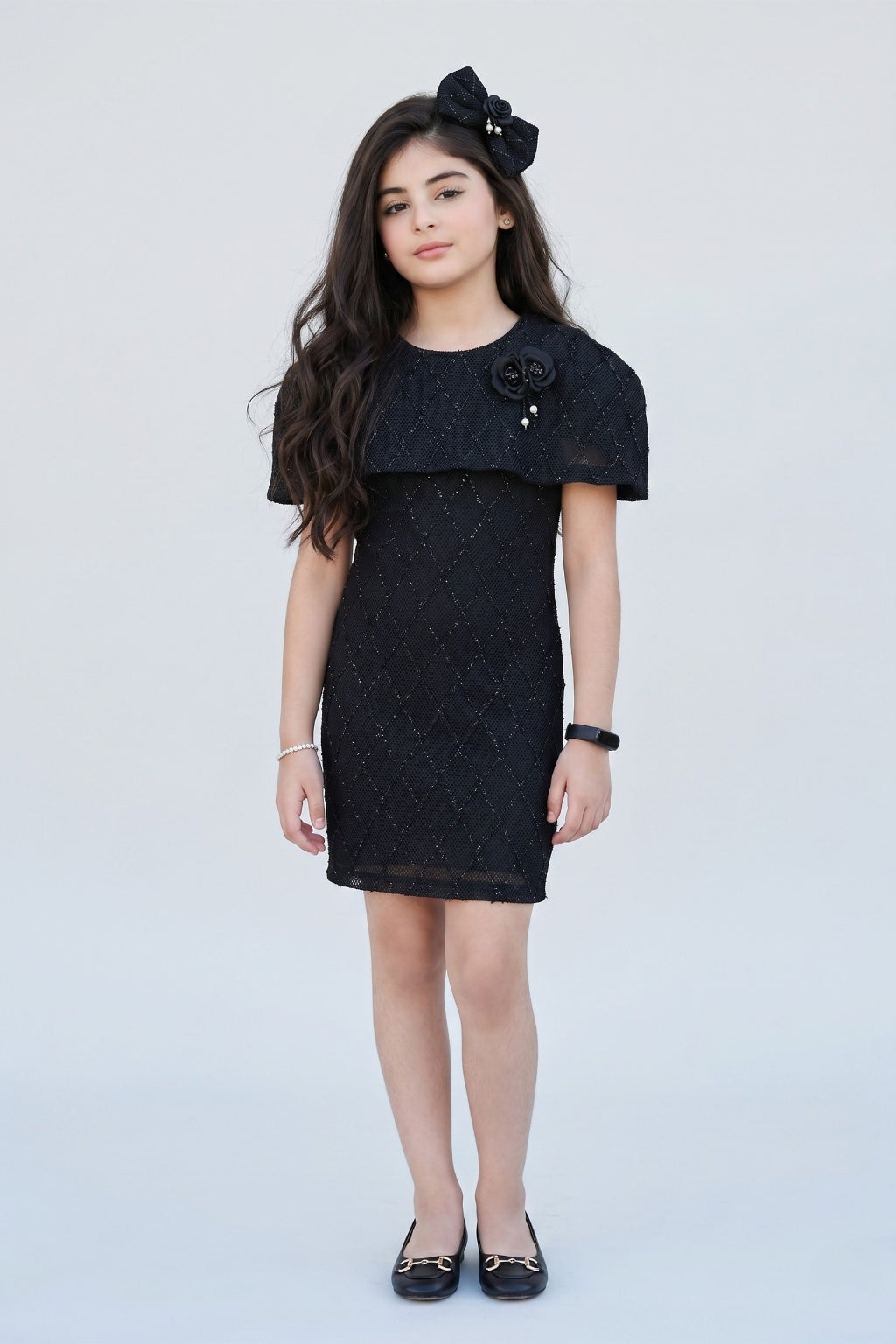Black Solid Knitted Casual Dress M2507