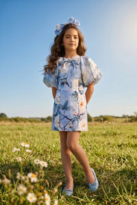 Blue Printed Cotton Summer Wear M2529