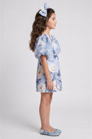 Blue Printed Cotton Summer Wear M2529