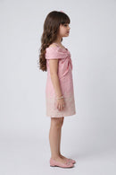 Girls Pink Embroidered Party Dress M2623