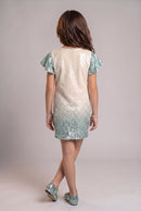 Green Ombre Sequin Party Dress M1806