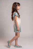 Green Ombre Sequin Party Dress M1806