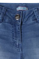 Classic Blue Stretch Denim Jeans for Girls