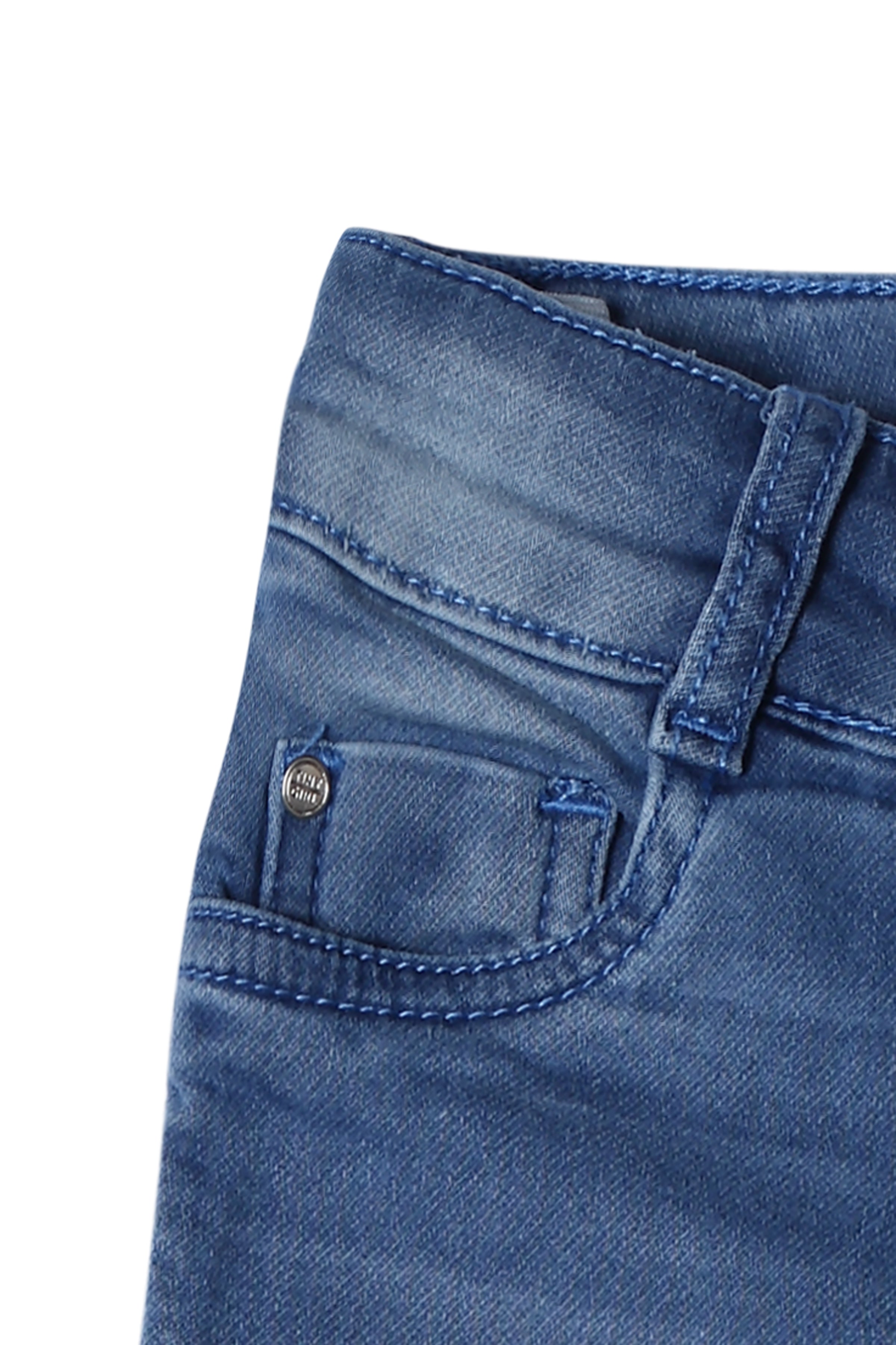 Classic Blue Stretch Denim Jeans for Girls