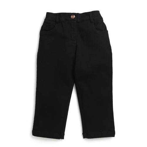 Black Straight Fit Pant P1453