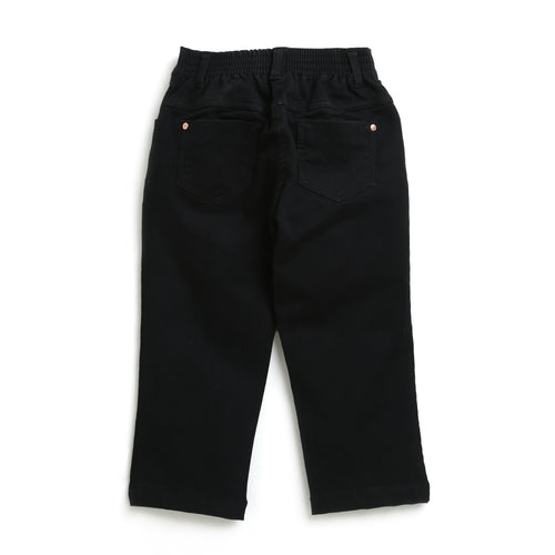 Black Straight Fit Pant P1453