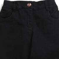 Girls Black Straight Fit Pants