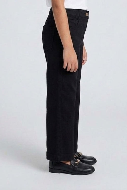 Black Straight Fit Pants P1453