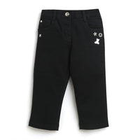 Girls Black Casual Pocket Pants