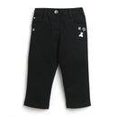 Girls Black Casual Pocket Pants