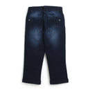 Girls Mid-Waist Blue Denim Jeans