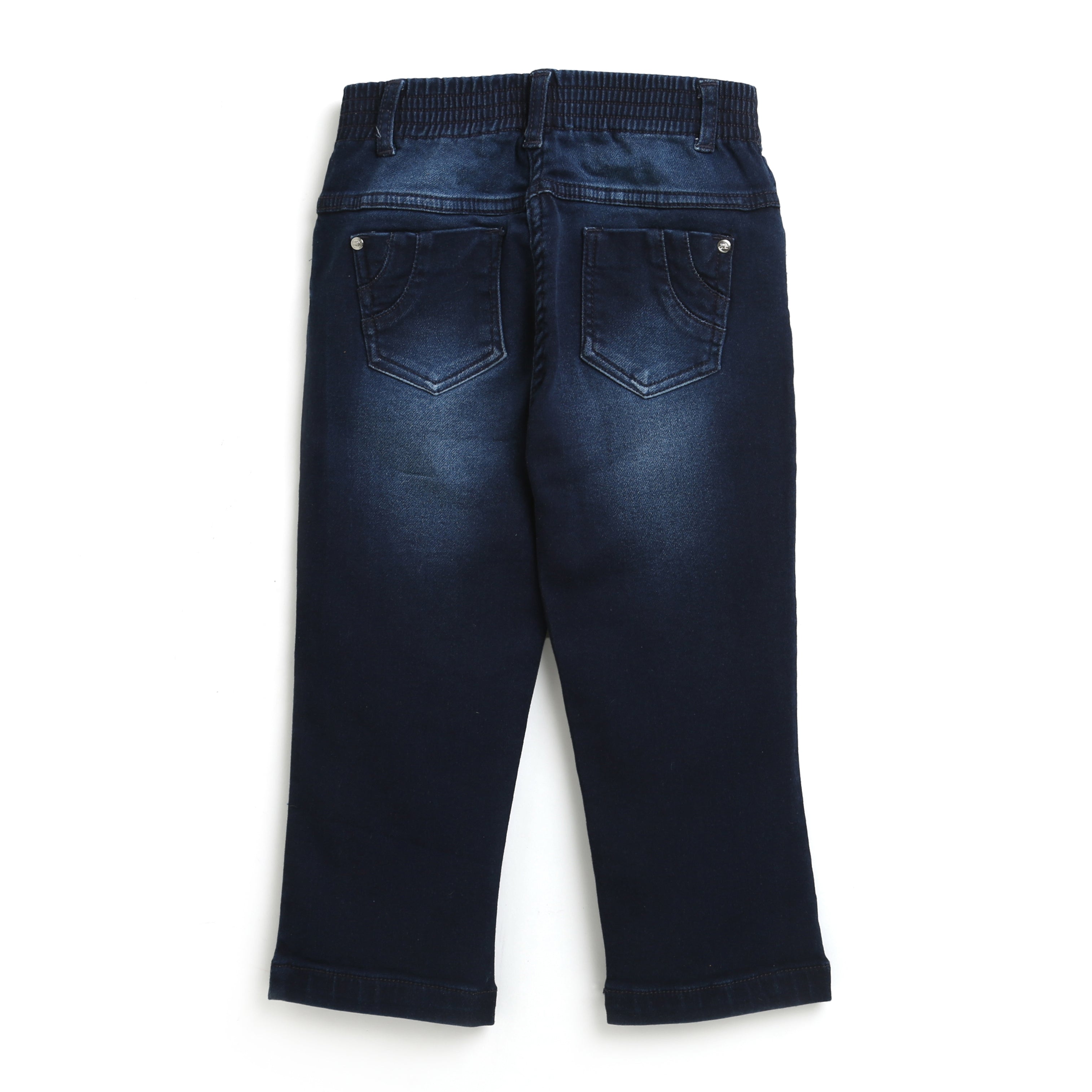 Girls Mid-Waist Blue Denim Jeans