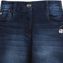 Girls Mid-Waist Blue Denim Jeans