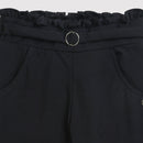 Girls Solid Black Jeggings