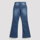 Girls Flared Denim Jeans – Mid Blue