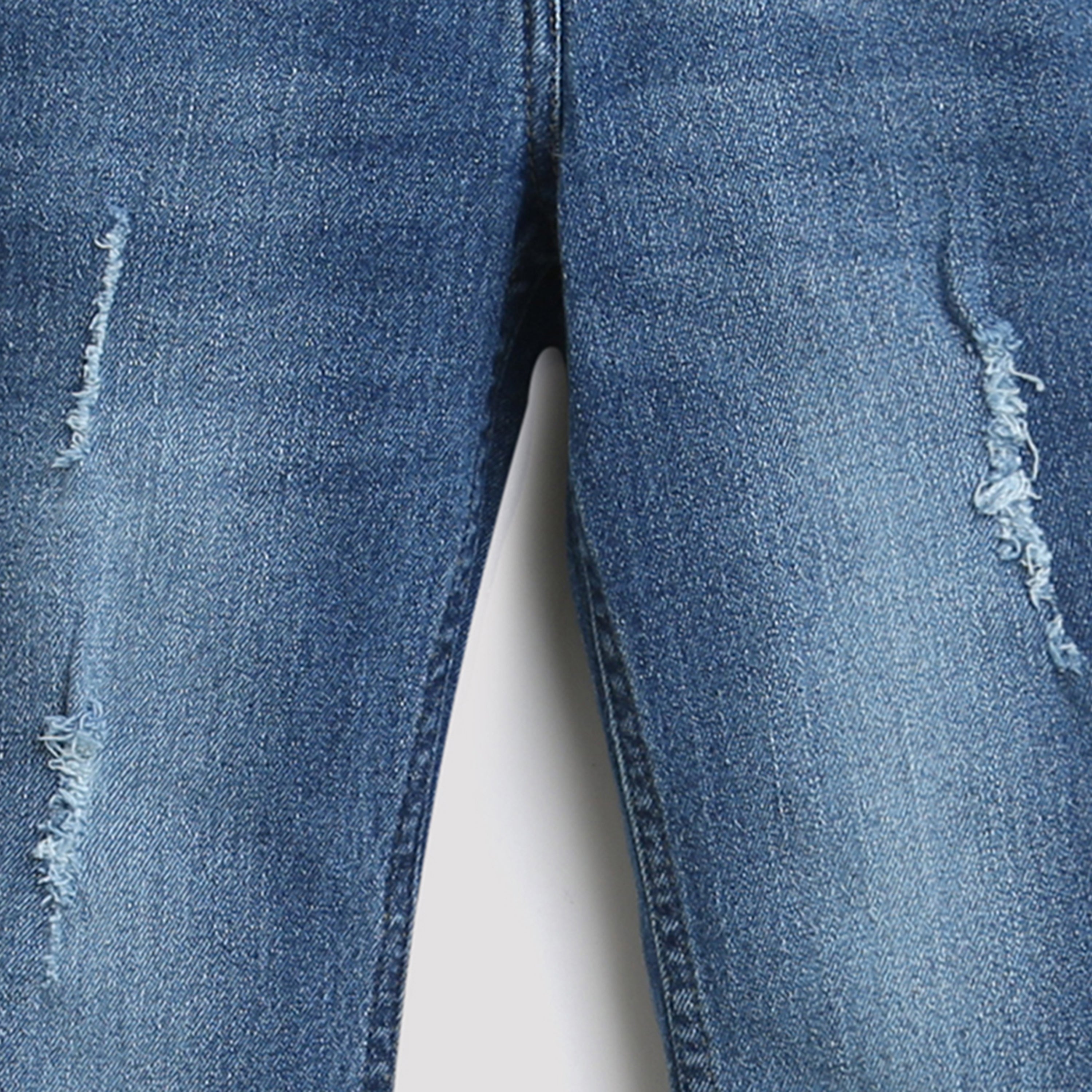 Girls Flared Denim Jeans – Mid Blue