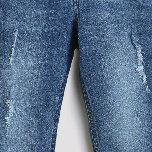 Mid Blue Flared Denim Jeans P1486