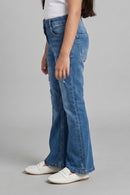 Mid Blue Flared Denim Jeans P1486